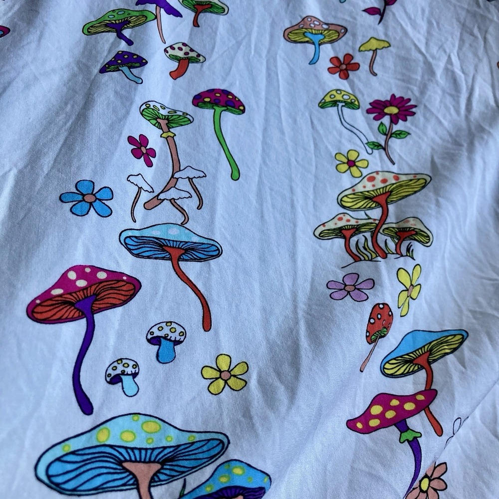 Fresh Prints of Bel-Air Wild Mushroom Button Up Mens XL Trippy Psychedelic Fest - Picture 8 of 14